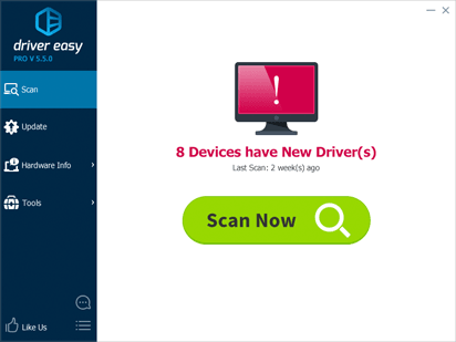 Driver Easy scan interface