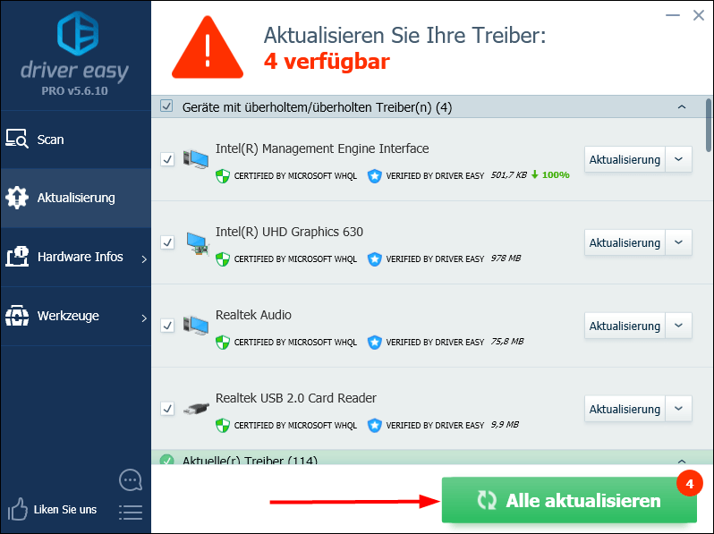 [GELÖST] Datenträger 100 ausgelastet Windows 10 Driver Easy German