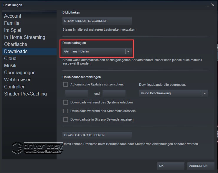 Steam Download langsam So beschleunigen Sie ihn Driver Easy German