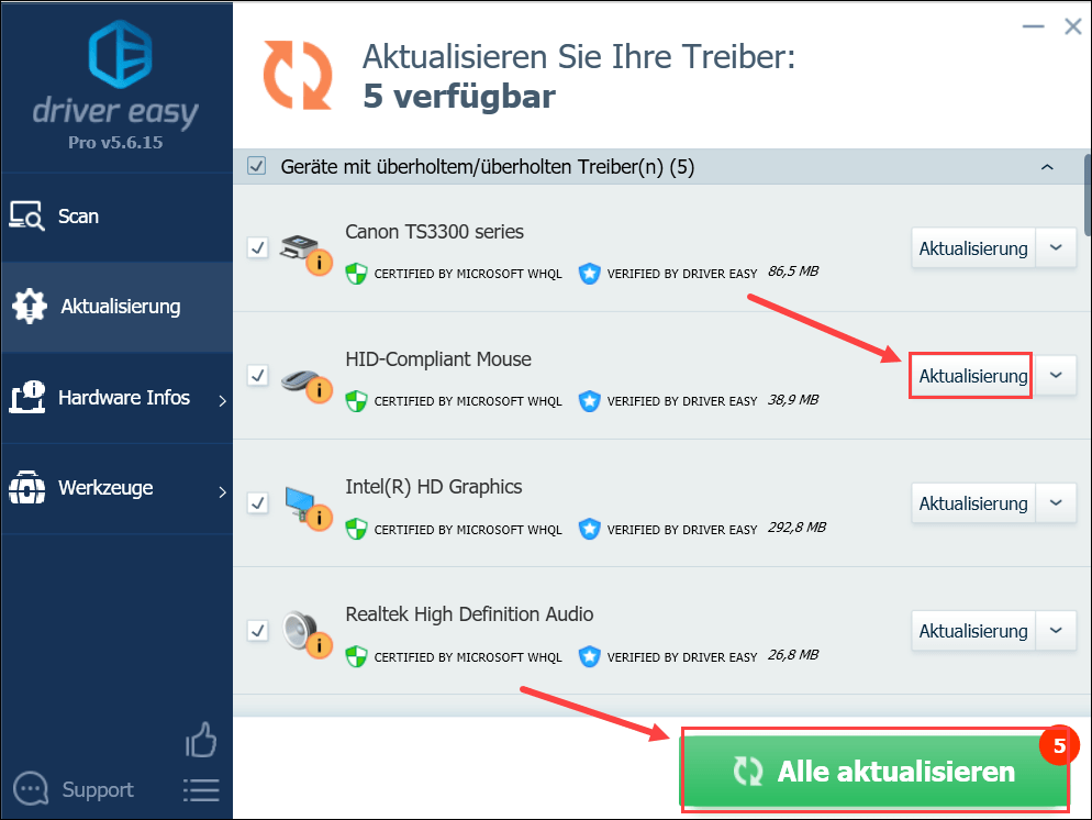 [GELÖST] Mausrad scrollt nicht unter Windows Driver Easy German