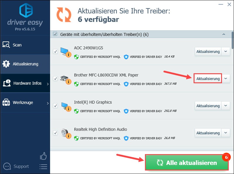 Brother MFC-L8690CDW Treiber - Download für Windows - Driver Easy German