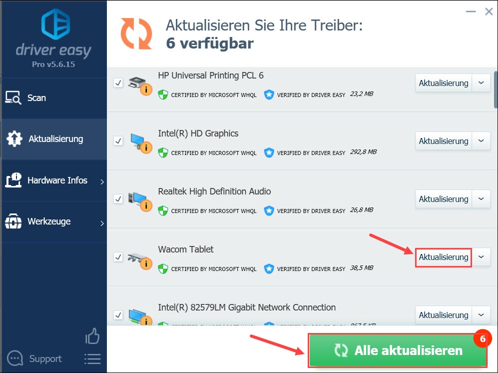 Wacom Treiber deinstallieren und neu installieren unter Windows 10