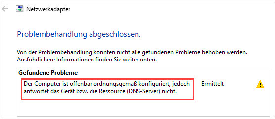 Der Computer Ist Ordnungsgemäß Konfiguriert Jedoch Antwortet Das Gerät Nicht